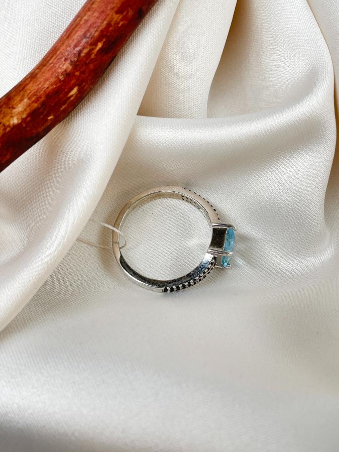 купить Кольцо из серебра с Лондон топазом,18 размер  , фото 5