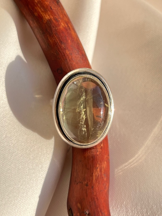 Кольцо из серебра с цитрином, 16,5 размер U-144, фото 1