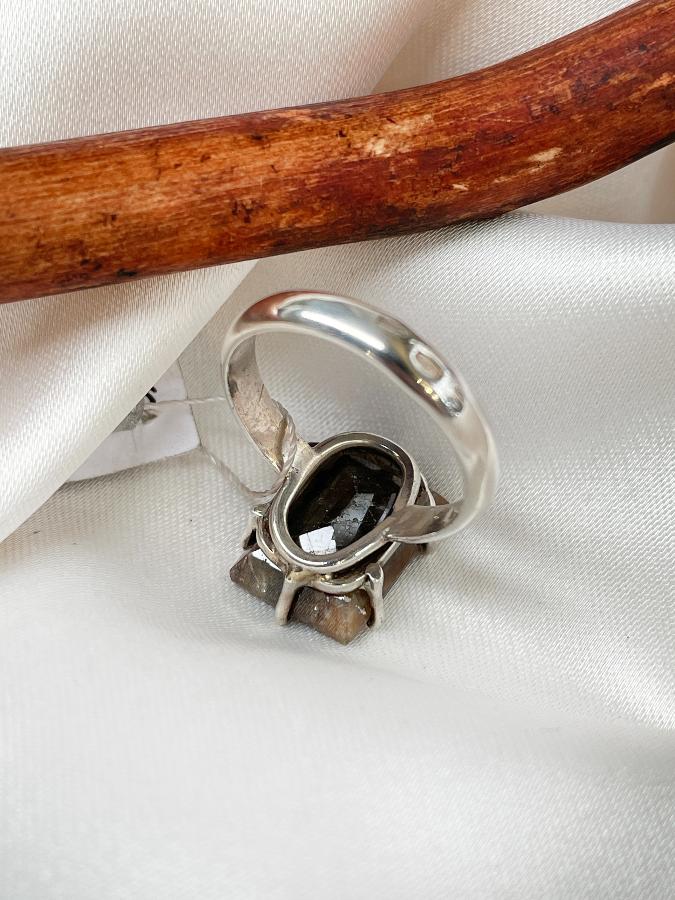 купить Кольцо из серебра с корунд-сапфиром,16,5 размер , фото 5