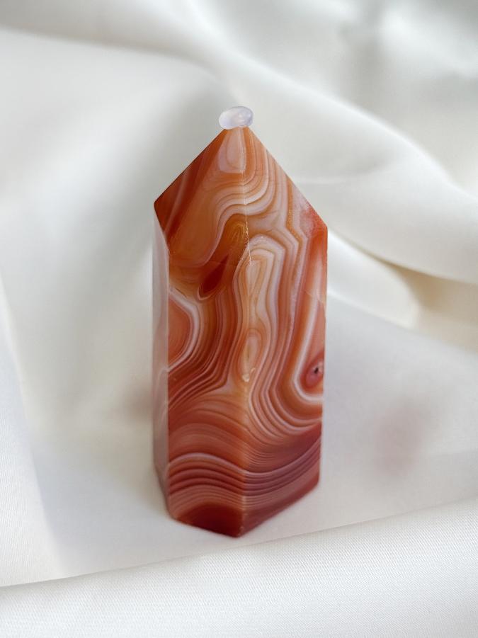 Столбик (обелиск) из сердолика, 6,5 х 2,8 см ST-0019, фото 4