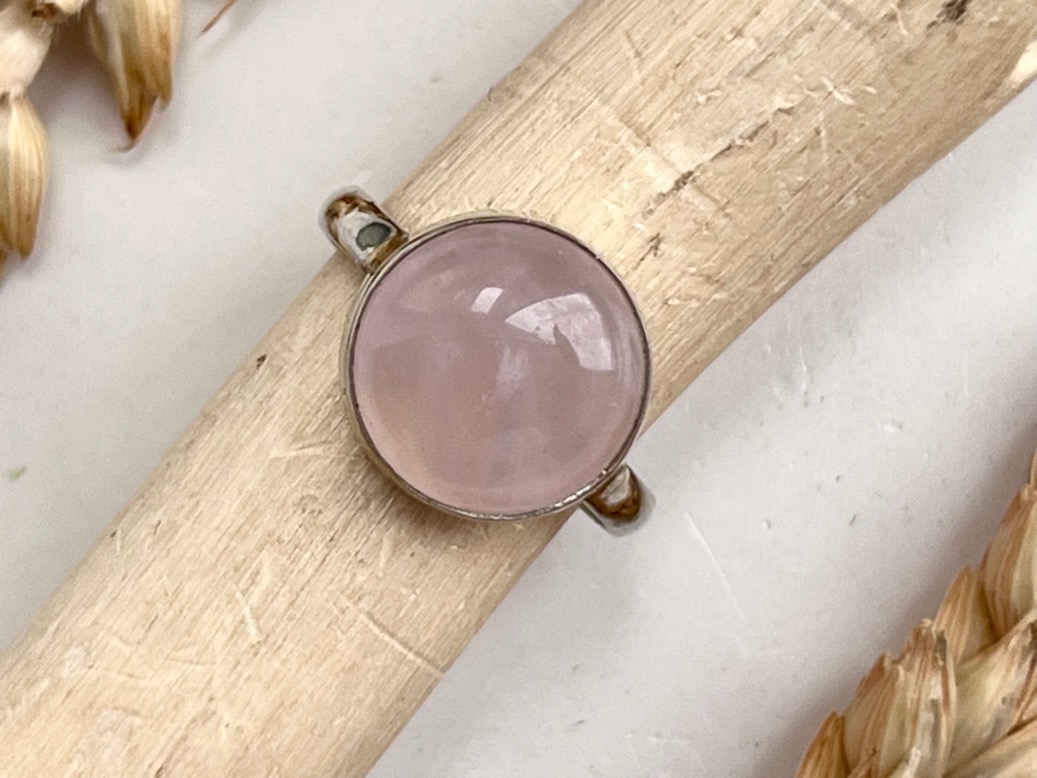 Кольцо с розовым кварцем, 17,5 размер KL-0619, фото 1