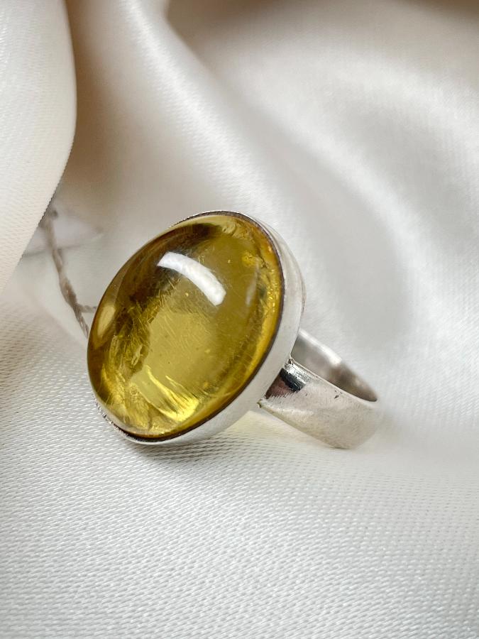 купить Кольцо из серебра с янтарем,16,5 размер  , фото 1