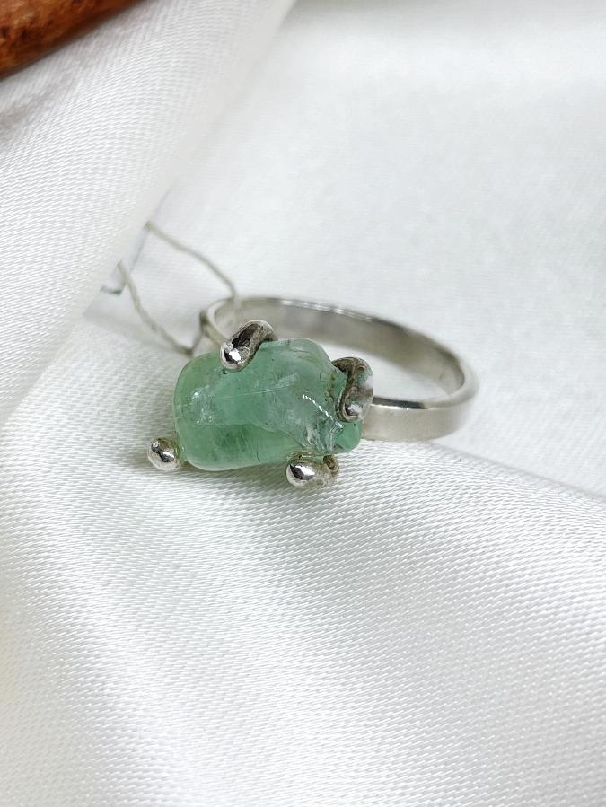 купить Кольцо из серебра с бериллом,15 размер , фото 1