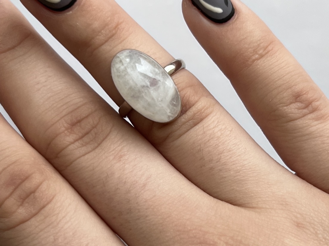 Купить Кольцо с лунным камнем, размер 16,9 от магазина В Мире Самоцветов