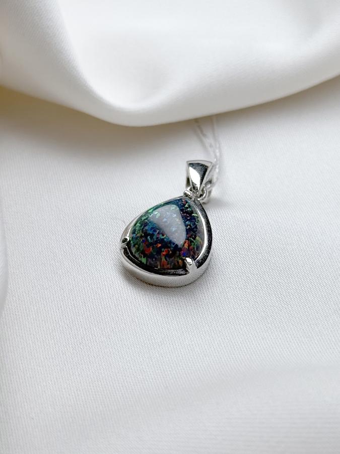 Кулон из серебра с опалом (искусственный)    U-4082, фото 1