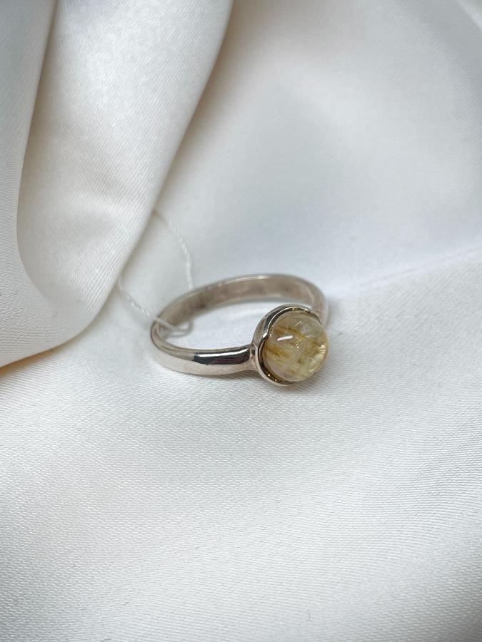 купить Кольцо из серебра с волосатиком,17,5 размер , фото 4