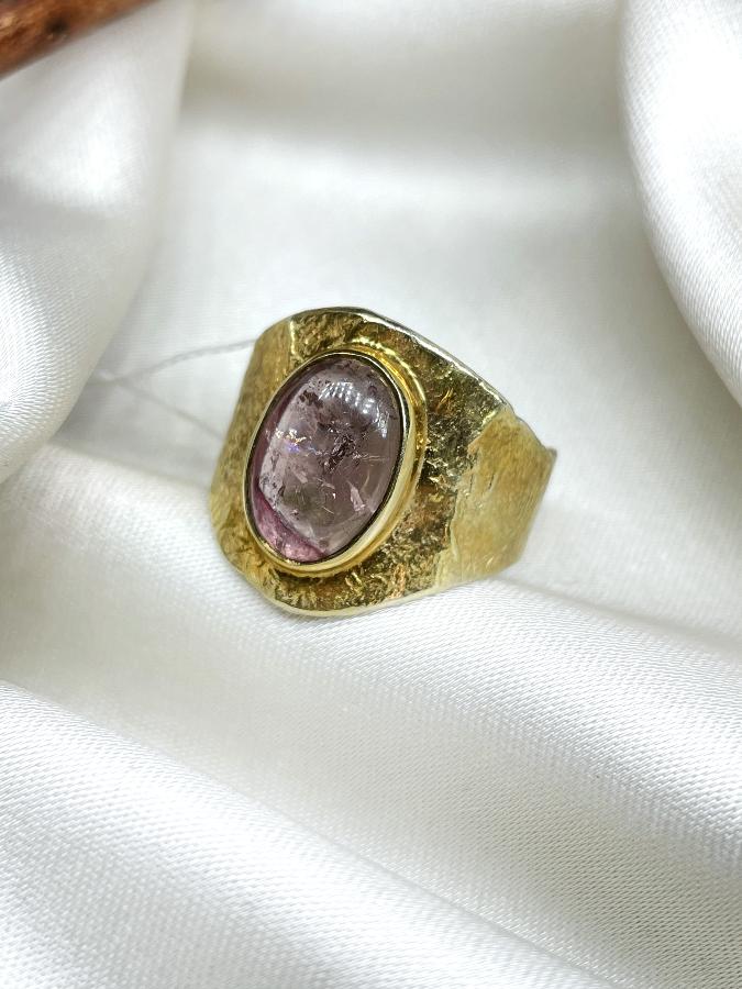 купить Кольцо из серебра с турмалином,17,5 размер , фото 1