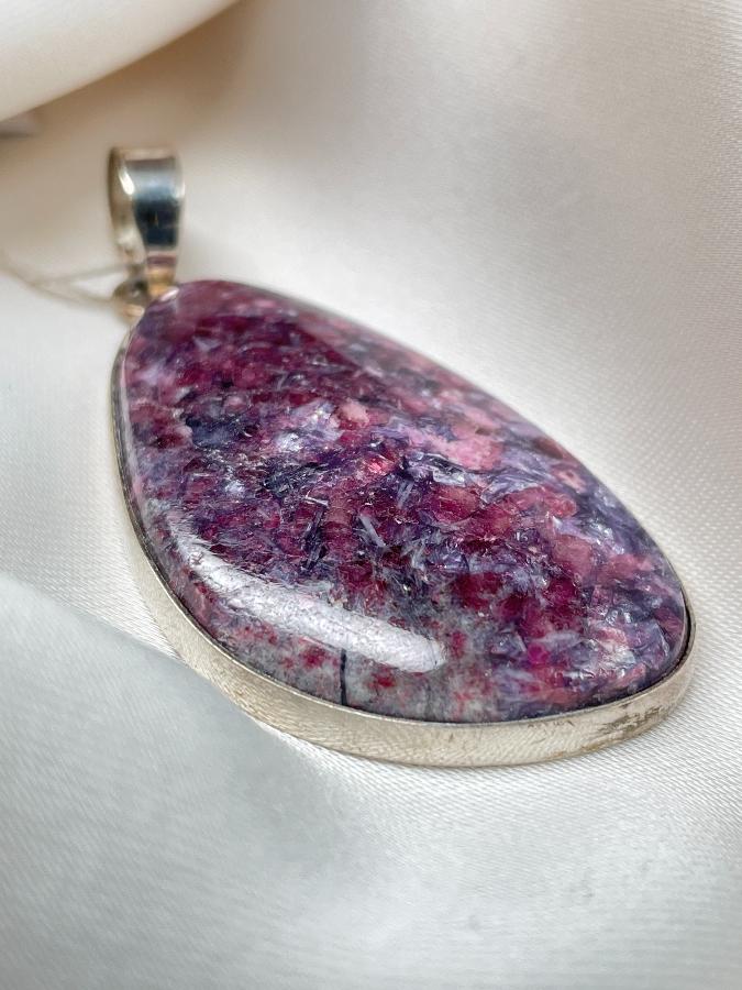 Кулон из серебра с лепидолитом U-393, фото 4