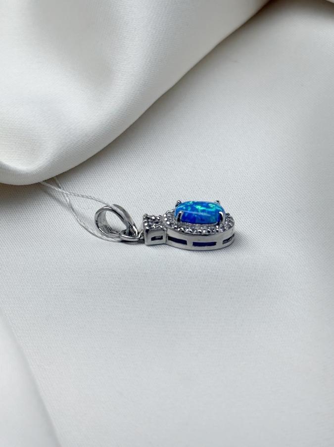 Кулон из серебра с опалом (искусственный)    U-4067, фото 3