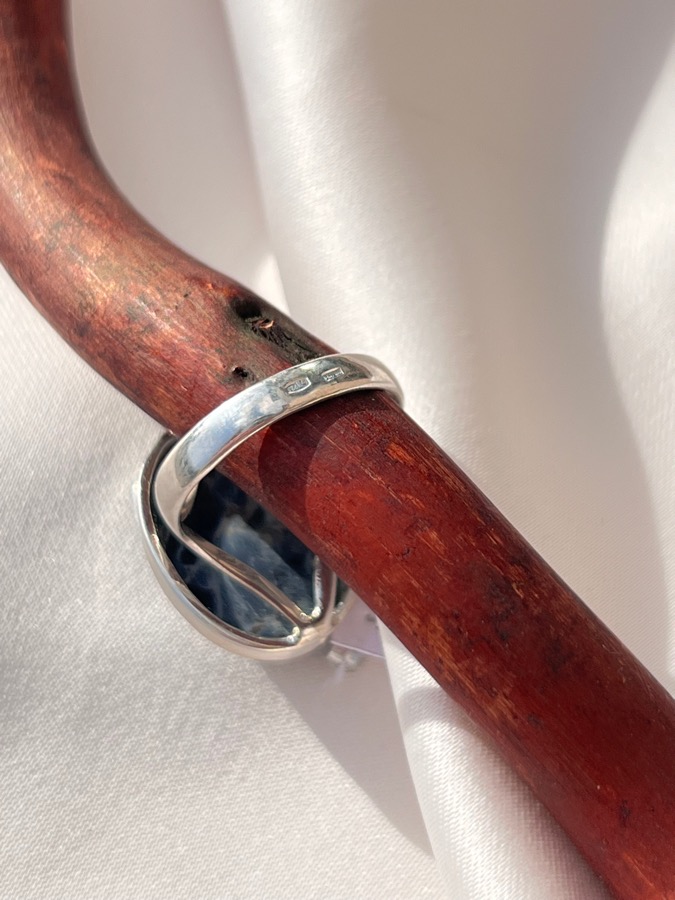 Кольцо из серебра с петерситом, 18,5 размер U-1495, фото 4