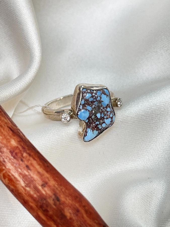 купить Кольцо из серебра с бирюзой, 16 размер  , фото 1