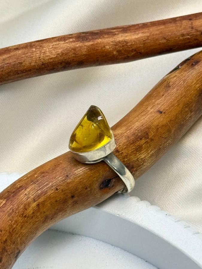 купить Кольцо из серебра с янтарем  , фото 2