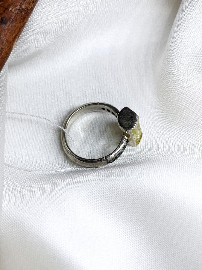 купить Кольцо из серебра с гелиодором,16 размер , фото 3