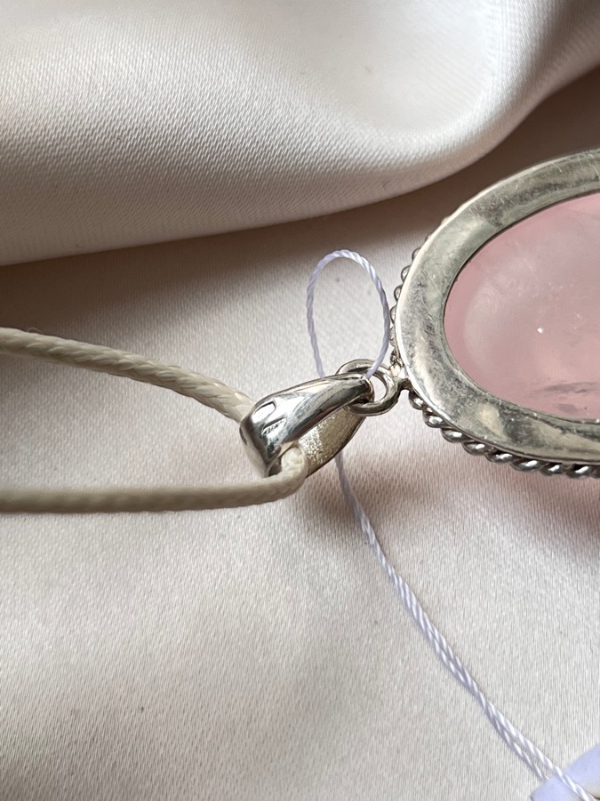 Кулон из серебра с розовым кварцем U-1562, фото 4