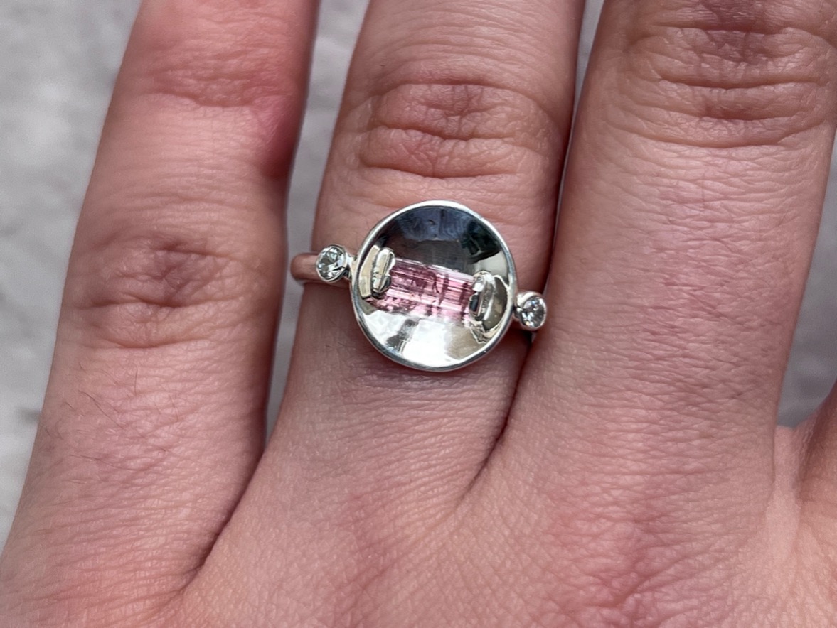Кольцо с турмалином, 17,5 размер KL-0976, фото 3
