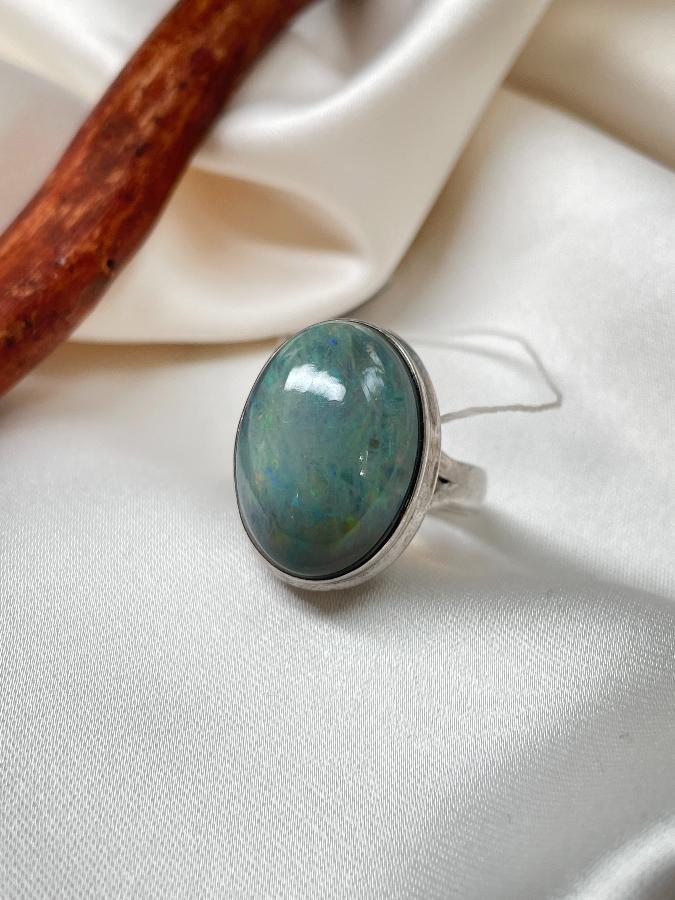 купить Кольцо из серебра с благородным опалом, 18,5 размер  , фото 1