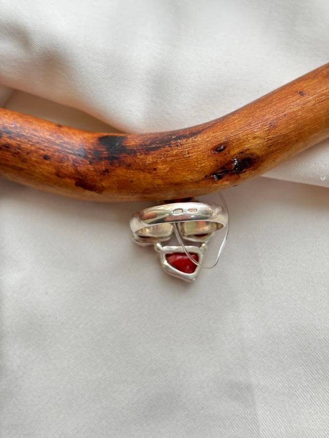 купить Кольцо из серебра с кораллом  , фото 4
