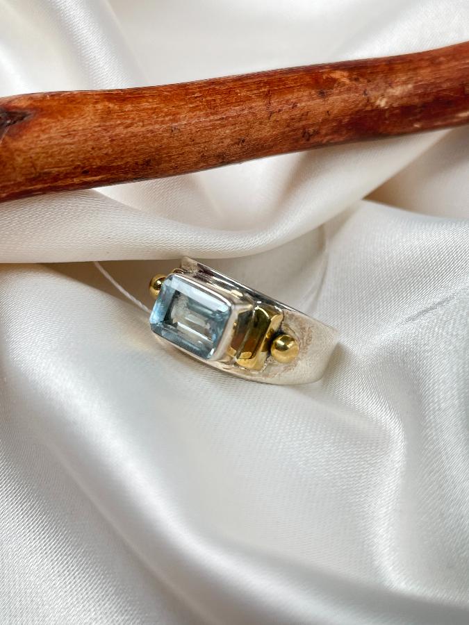 купить Кольцо из серебра с топазом,17 размер  , фото 2