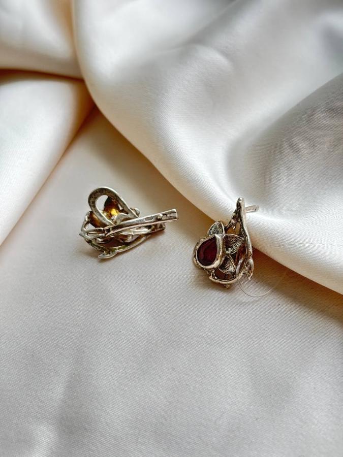 купить Серьги из серебра с турмалином  , фото 4