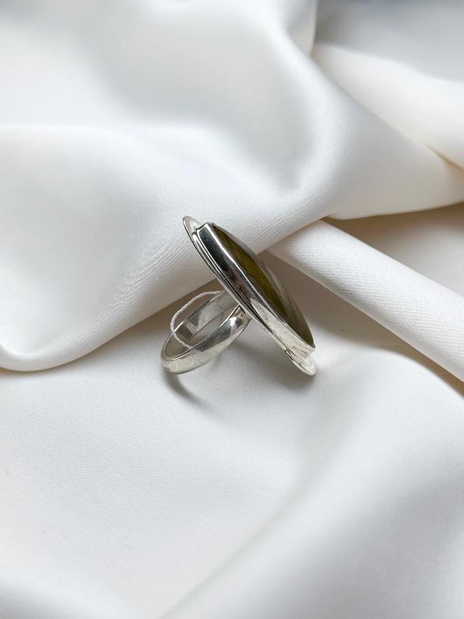 купить Кольцо из серебра с тигровым глазом, 17 размер  , фото 3