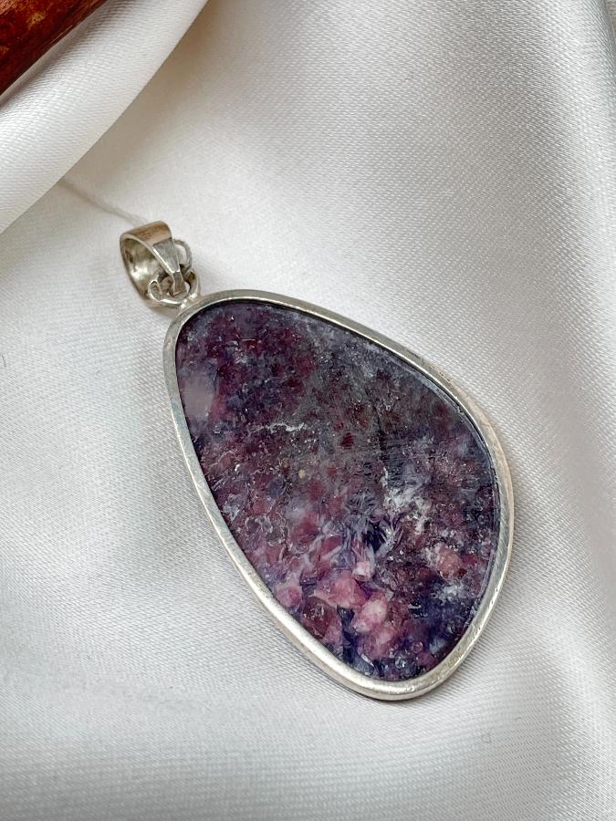 Кулон из серебра с лепидолитом U-393, фото 5