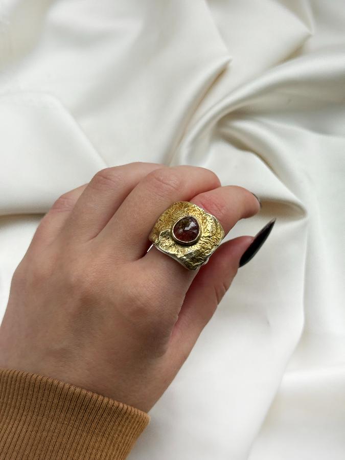 купить Кольцо из серебра с турмалином,16 размер  , фото 4