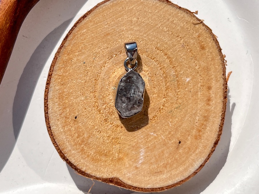 Кулон с алмазом херкимера (херкимерский кварц) KU-0975, фото 1