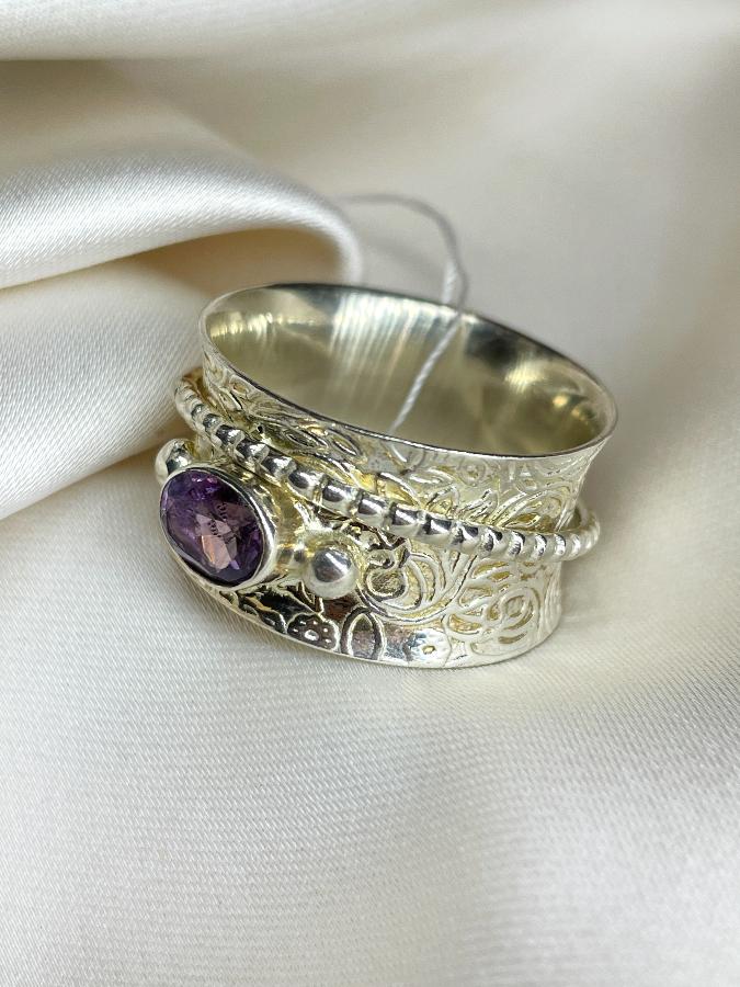 купить Кольцо из серебра с аметистом,20 размер , фото 1