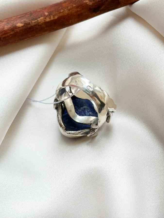 купить Кольцо из серебра с лазуритом,17 размер  , фото 5