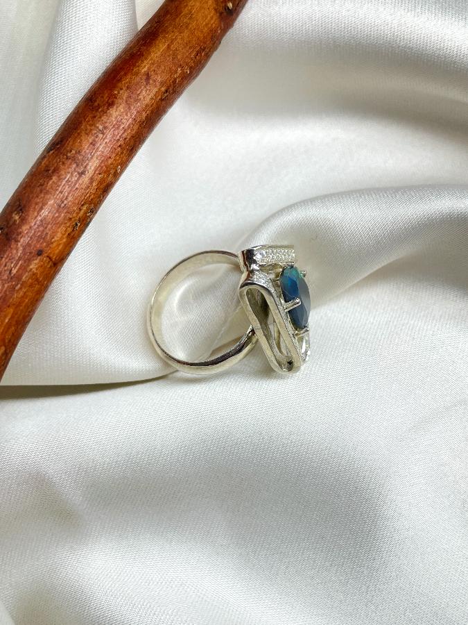 купить Кольцо из серебра с благородным опалом,16,5 размер  , фото 5