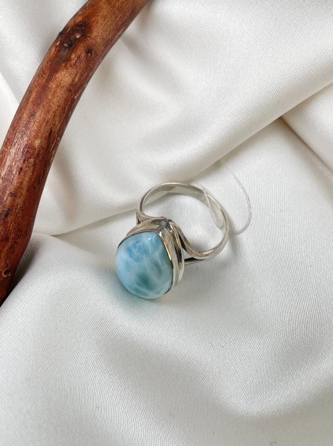 купить Кольцо из серебра с ларимаром,18,5 размер , фото 3