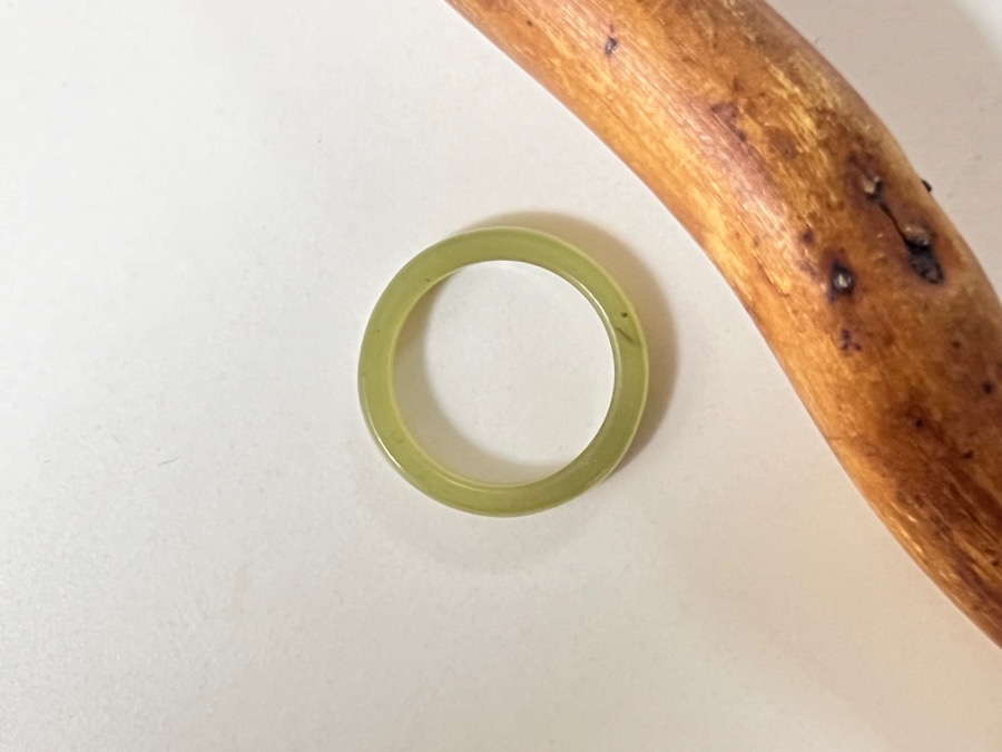 Кольцо из цельного нефрита, 16,5 размер KL-1085, фото 3