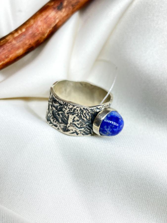 купить Кольцо из серебра с лазуритом,18,5 размер  , фото 4