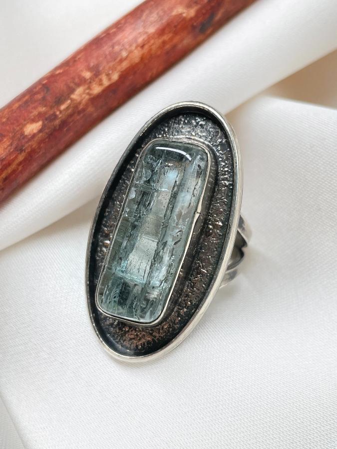 купить Кольцо с аквамарином,17,5 размер  , фото 1