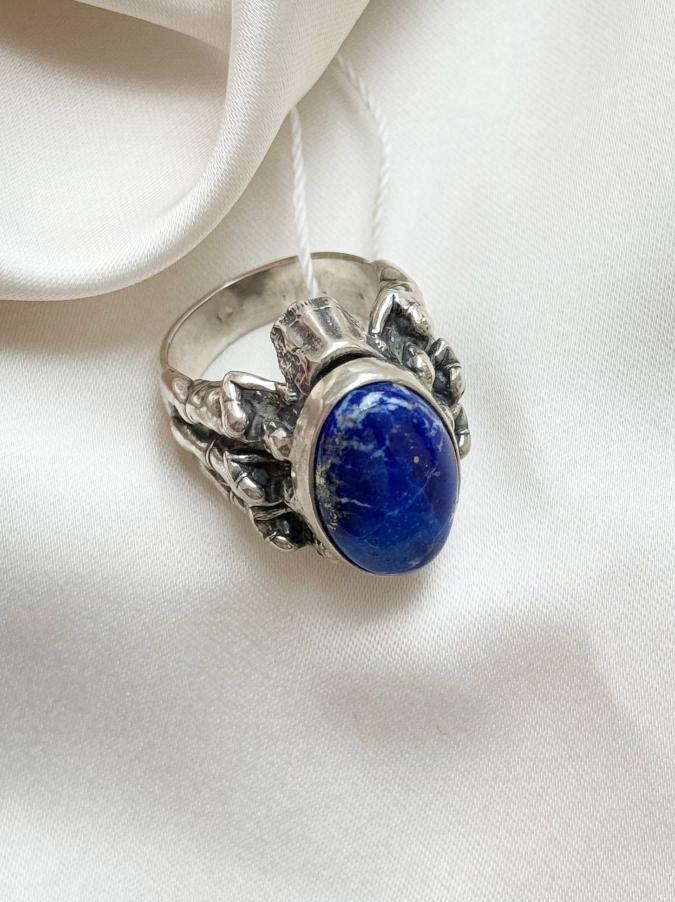 купить Кольцо из серебра с лазуритом,17,5 размер  , фото 1