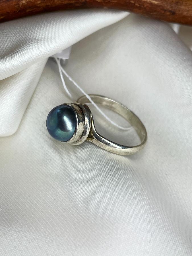 купить Кольцо из серебра с жемчугом,18 размер  , фото 2
