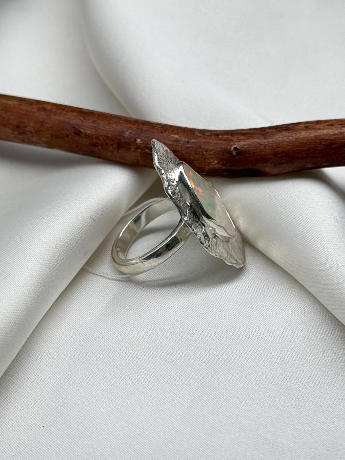 купить Кольцо из серебра с благородным опалом,16,5 размер , фото 2