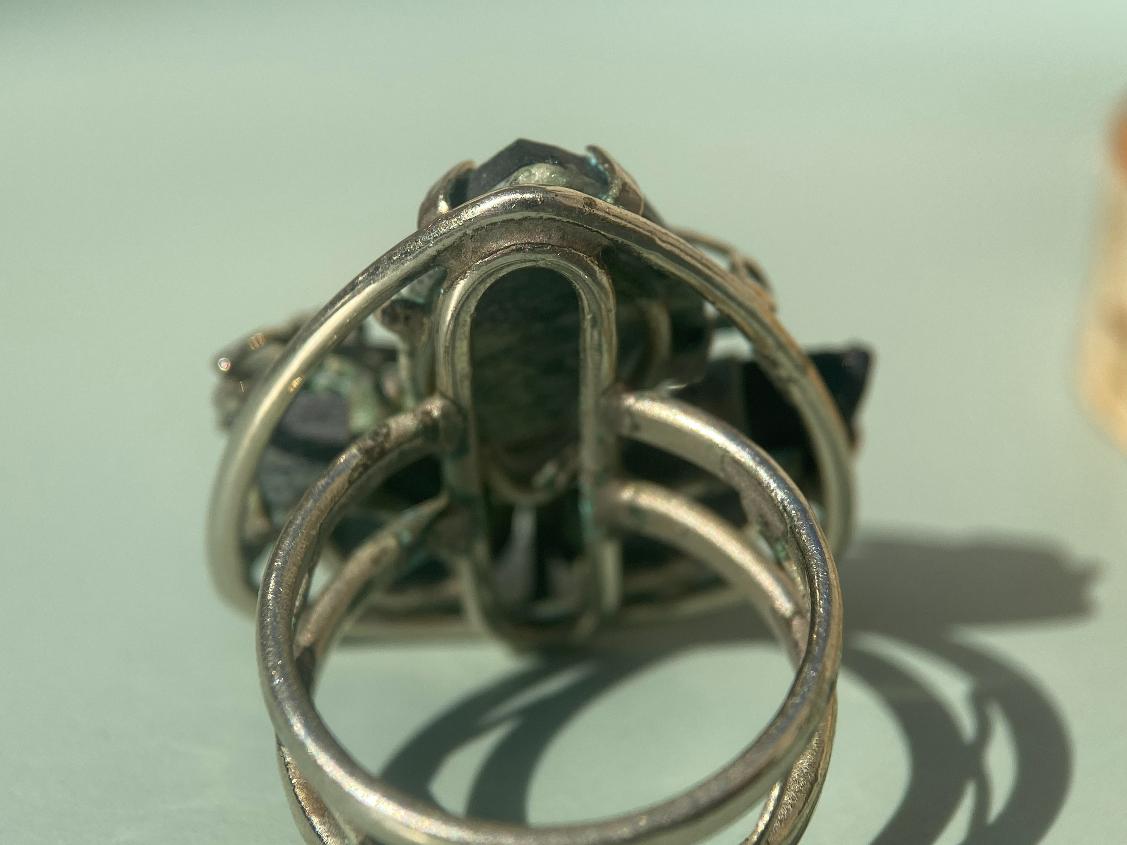 Кольцо с уваровитом (зелёным гранатом) , 19,5 размер KL-0415, фото 2
