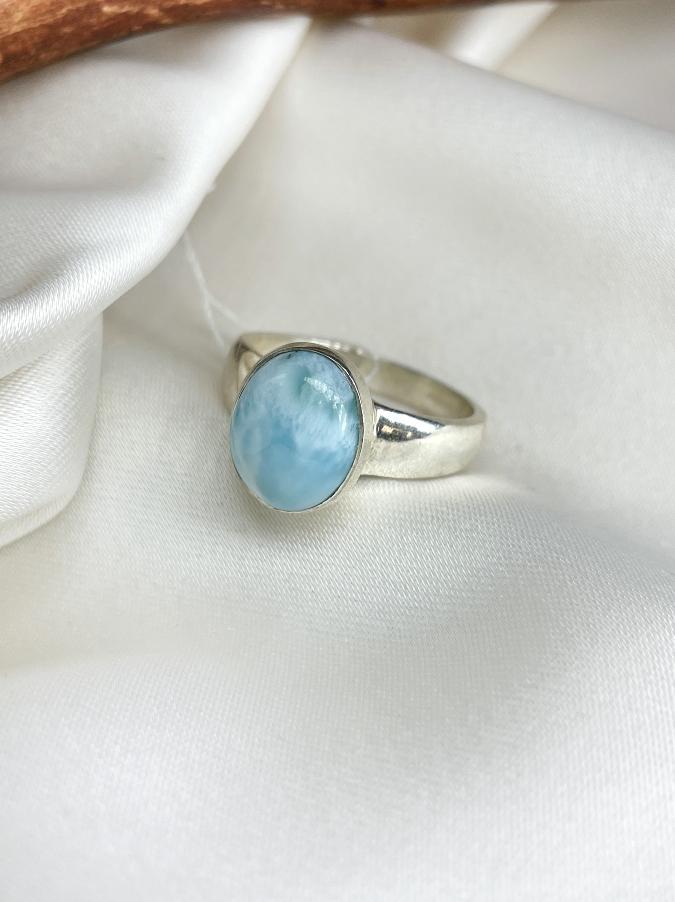 купить Кольцо из серебра с ларимаром,17,5 размер  , фото 1