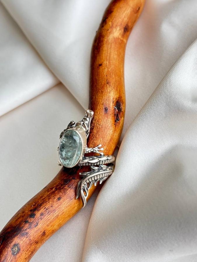 купить Кольцо из серебра с аквамарином  , фото 1