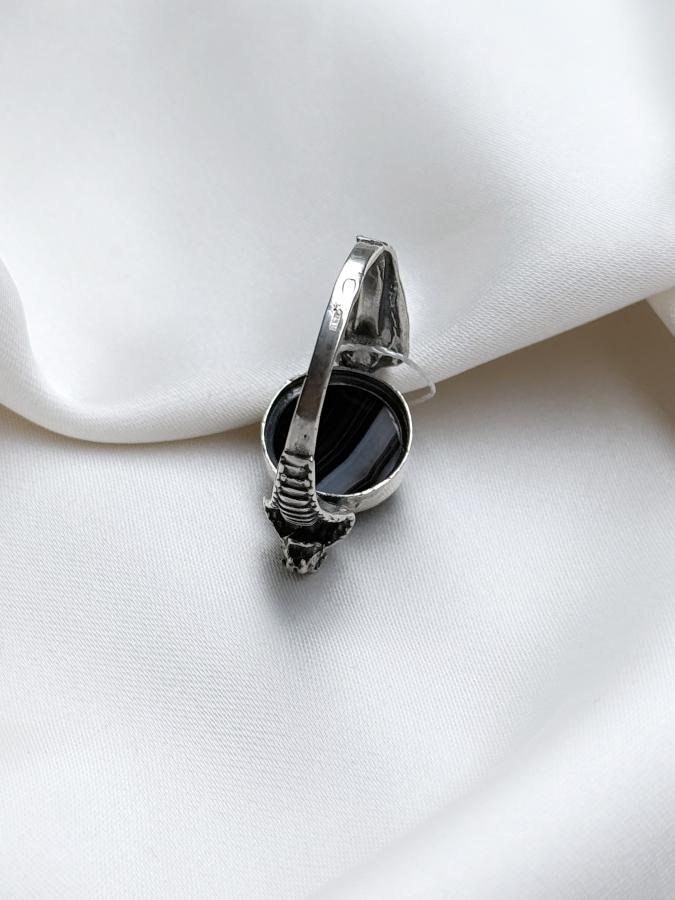 Кольцо из серебра с агатом, 20 размер U-3353, фото 4