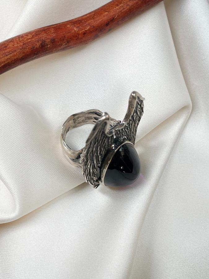 Кольцо из серебра с аметистом,18 размер  U-558, фото 3