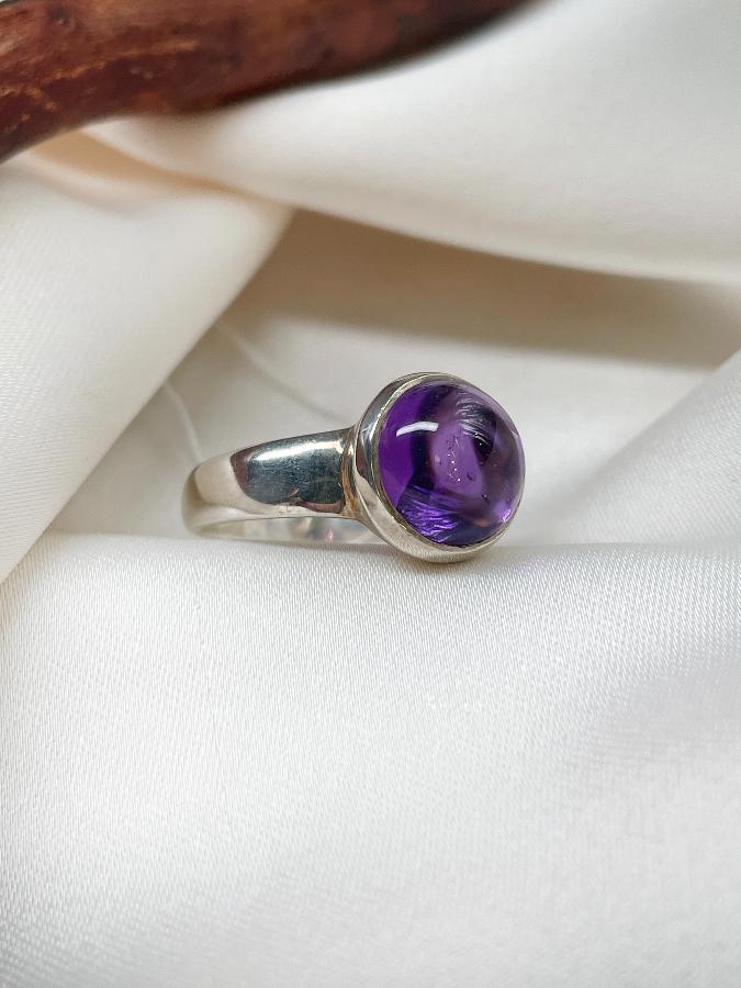 купить Кольцо из серебра с аметистом,18 размер  , фото 4