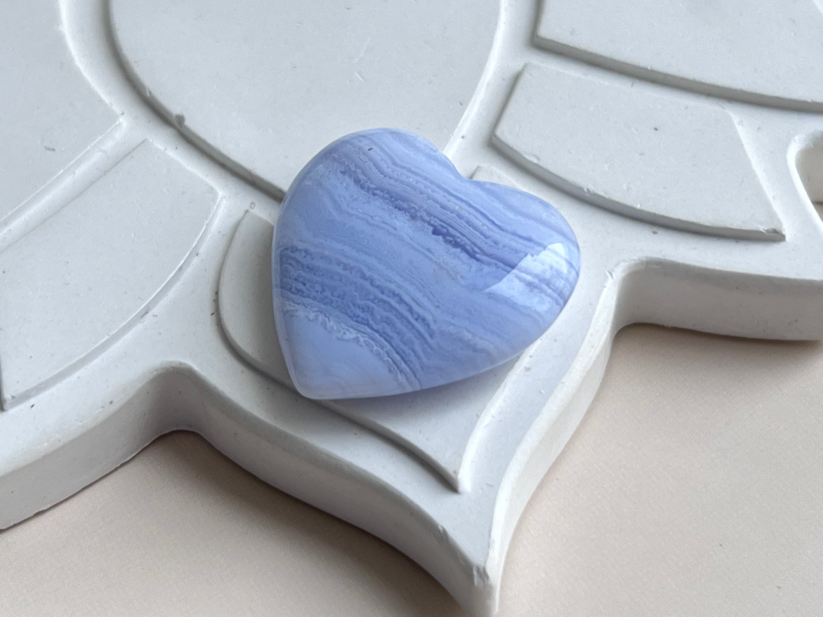 Сердце из голубого агата SR-0006, фото 2