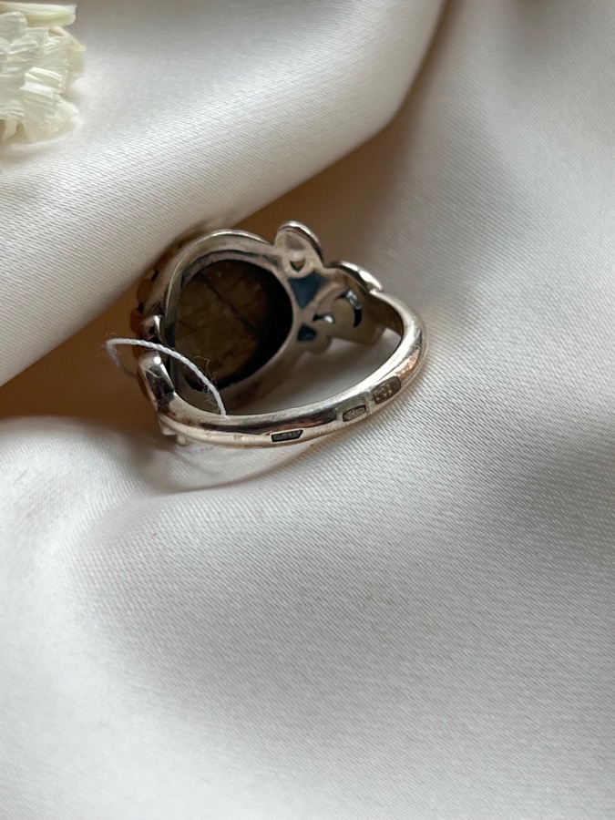 Кольцо из серебра с лабрадором, 17 размер K-282, фото 4