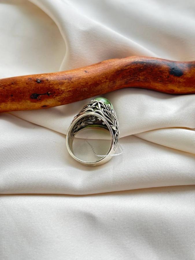 купить Кольцо из серебра с нефритом  , фото 3