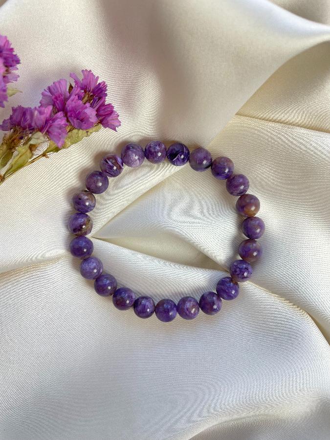 Браслет из чароита, d - 6,5 см BRS-2063, фото 3