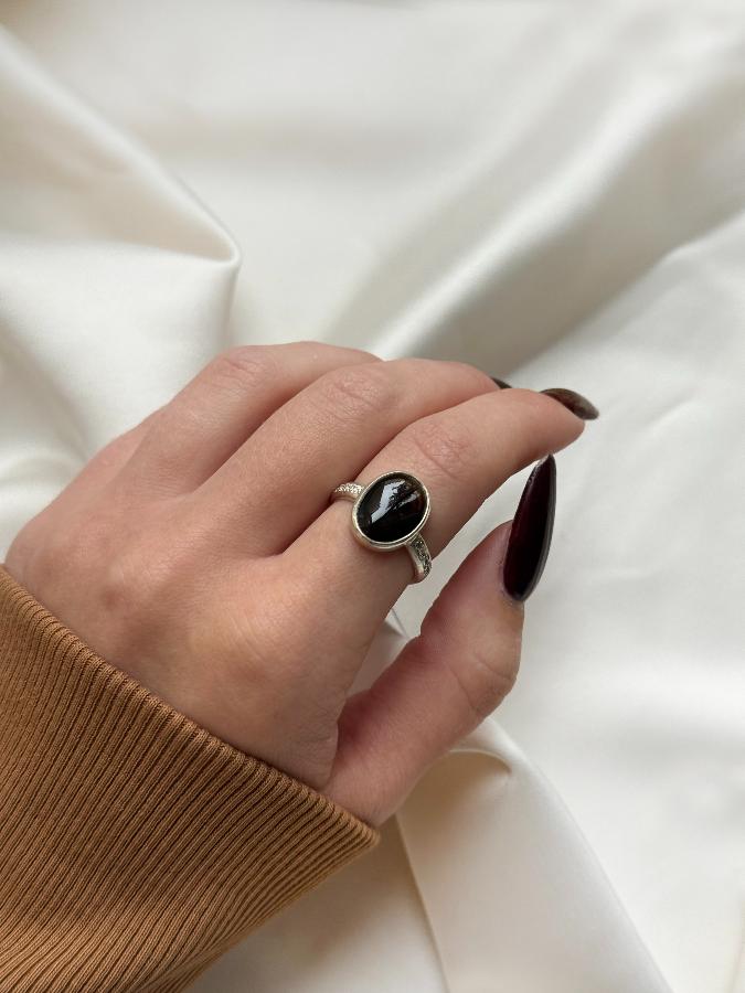 купить Кольцо из серебра с турмалином,16,5 размер  , фото 6