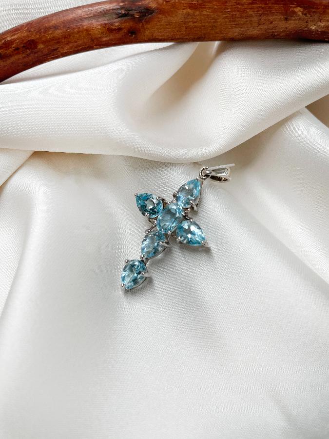 купить Кулон из серебра с топазом  , фото 4