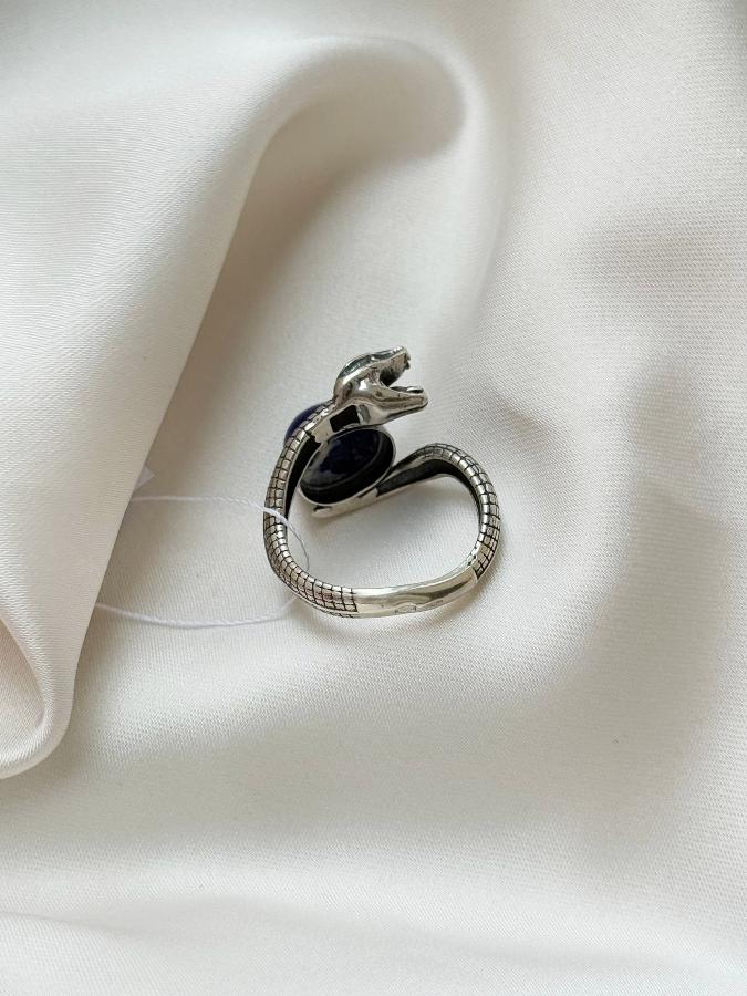 купить Кольцо из серебра с лазуритом, 18 размер  , фото 5